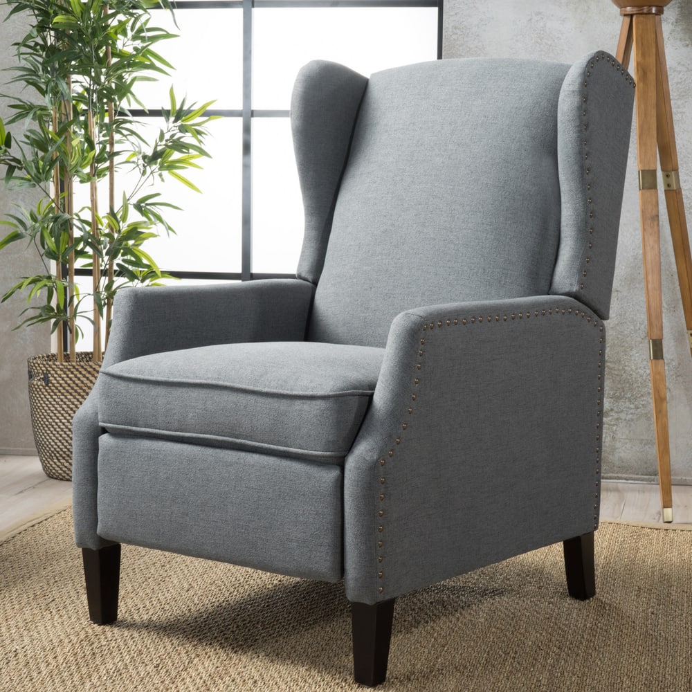 Wescott Contemporary Fabric Wingback Pushback Recliner by Christopher Knight Home