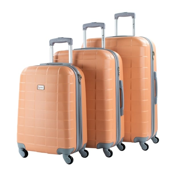 AMKA Palette Hardside Spinner 3 piece Luggage Set in Mustard Yellow As Is Item Bed Bath Beyond 30804429