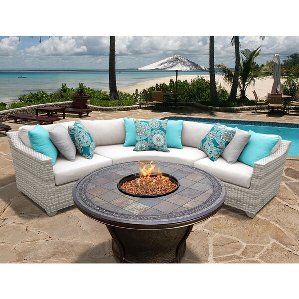 Tk classics fairmont 14 piece shop outdoor wicker patio furniture set