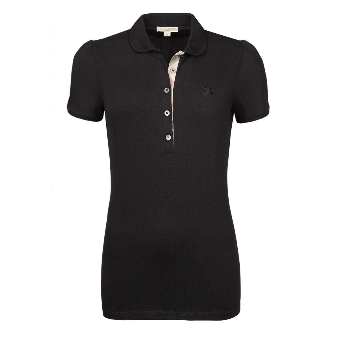 burberry black polo shirt womens