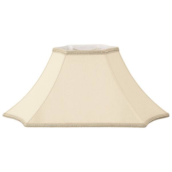 Royal Designs Rectangle Inverted Cut Corner Designer Lamp Shade, Beige ...