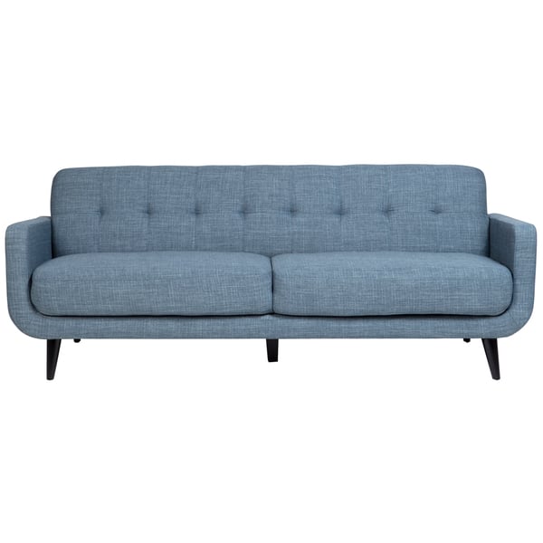 Shop Handmade Casper Blue Mid Century Modern Tufted Sofa