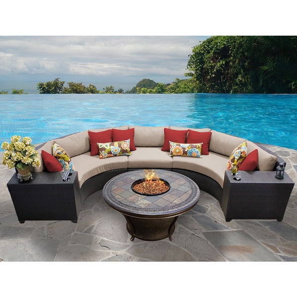 Barbados 6 Piece Outdoor Wicker Patio Furniture Set 06h Overstock