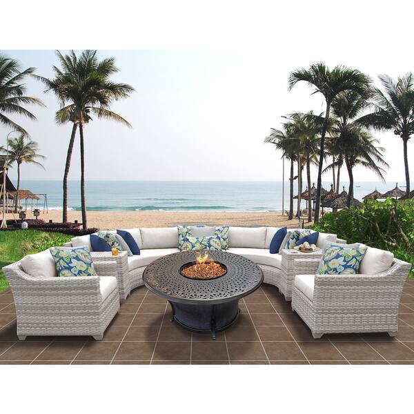 Shop Fairmont 8 Piece Outdoor Wicker Patio Furniture Set 08i