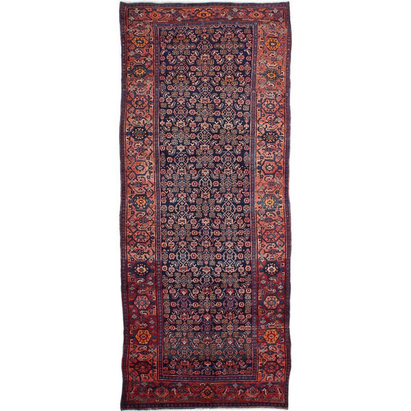 Shop eCarpetGallery Senneh Red/Blue/Copper Wool Runner (4'5 x 11'0