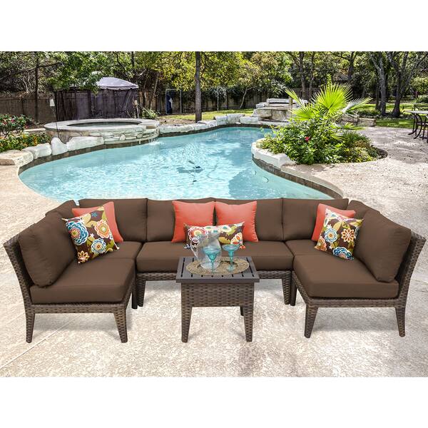 Shop Manhattan 7 Piece Outdoor Wicker Patio Furniture Set 07d Overstock 15274890