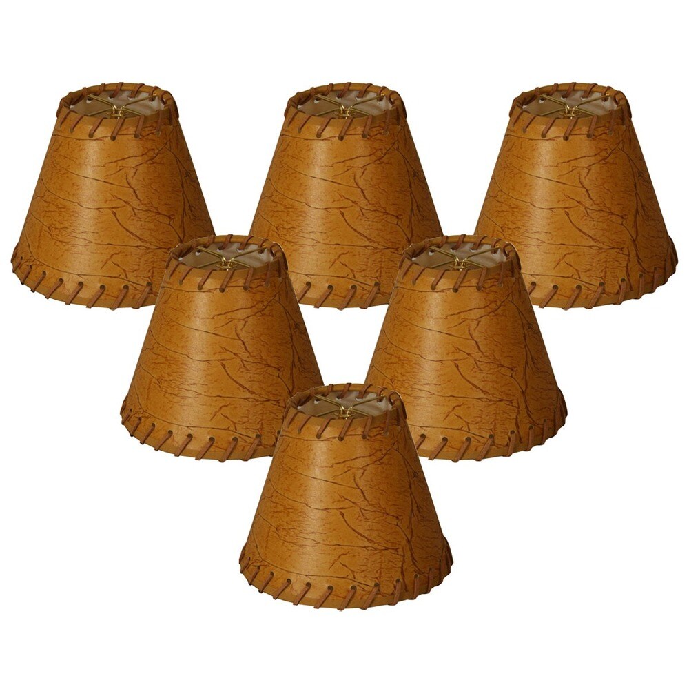 Royal Designs Gold Fabric Chandelier Lampshades (Pack of 6) Royal Designs Gold Fabric Chandelier Lampshades (Pack of 6)