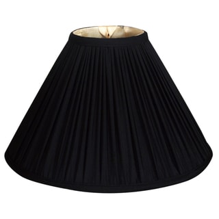 Royal Designs Conical Empire Gather Pleat Basic Lamp Shade, Black, 6 x ...