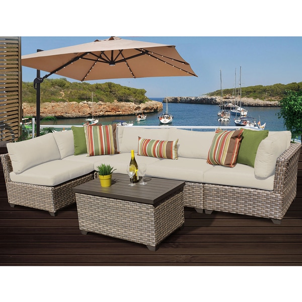 Shop Monterey 6 Piece Outdoor Wicker Patio Furniture Set ...