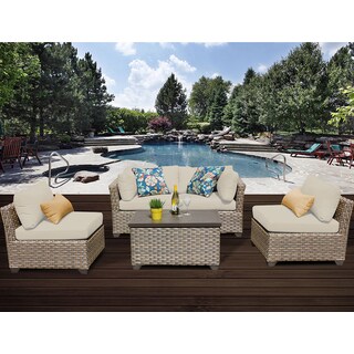 Monterey 5 Piece Outdoor Wicker Patio Furniture Set