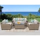 preview thumbnail 12 of 10, Monterey 5 Piece Outdoor Wicker Patio Furniture Set 05b