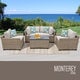 preview thumbnail 2 of 10, Monterey 5 Piece Outdoor Wicker Patio Furniture Set 05b