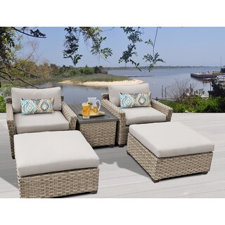 Monterey 5 Piece Outdoor Wicker Patio Furniture Set 05a
