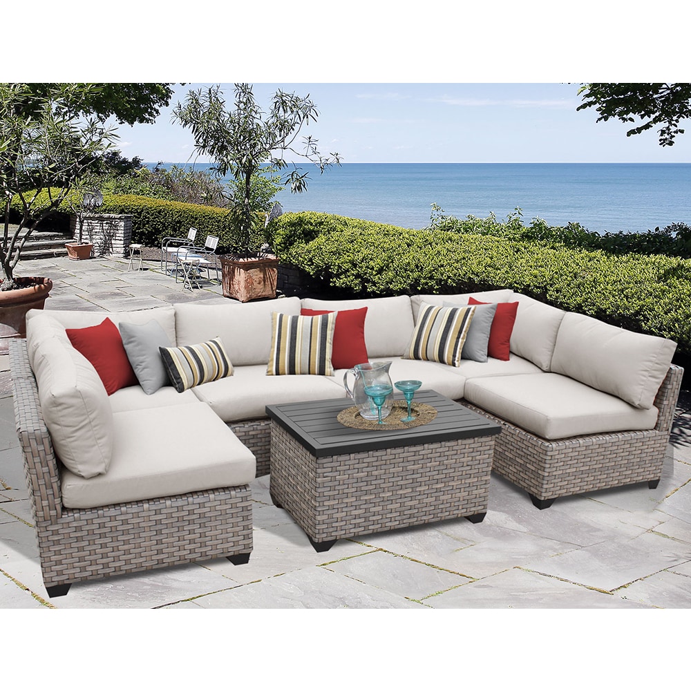 Shop Monterey 7 Piece Outdoor Wicker Patio Furniture Set 07a