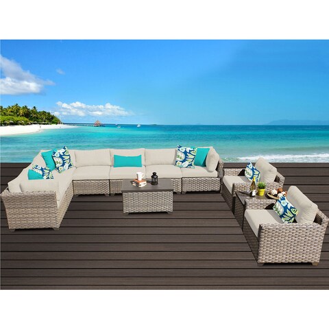 Monterey 11 Piece Outdoor Wicker Patio Furniture Set 11a