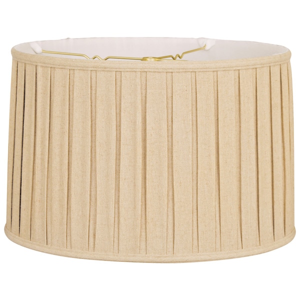 Royal Designs Shallow Drum English Box Pleat Basic Lamp Shade Linen Royal Designs Shallow Drum English Box Pleat Basic Lamp Shade Linen Beige 17 X