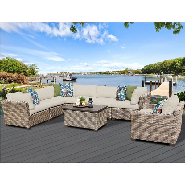 Monterey 8 Piece Outdoor Wicker Patio Furniture Set 08b On Sale