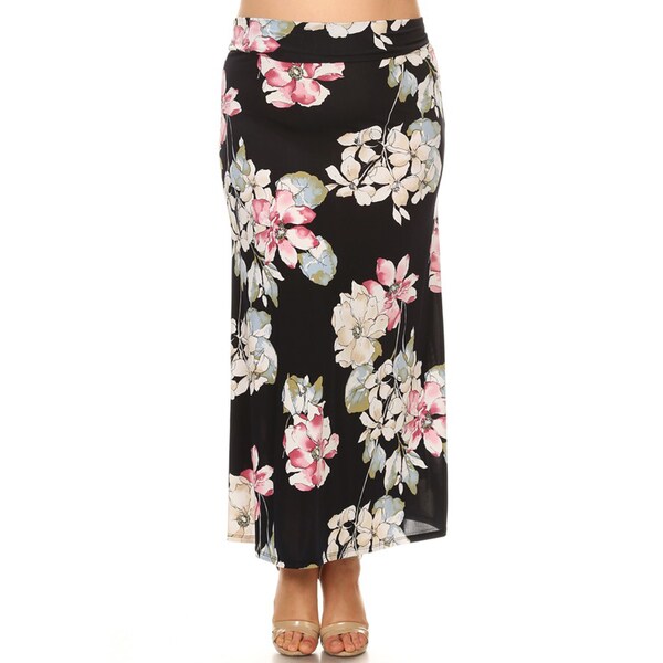 black floral maxi skirt