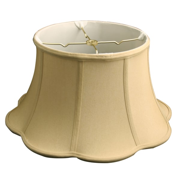 Royal Designs 6-Way Out Scallop Bell Basic Lamp Shade, Antique Gold, 11 x  17 x 10