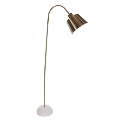 Benzara Brown Metal Floor Lamp