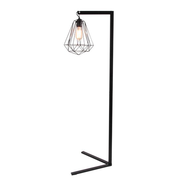 Benzara Black Iron Metal Wire Floor Lamp Free Shipping Today