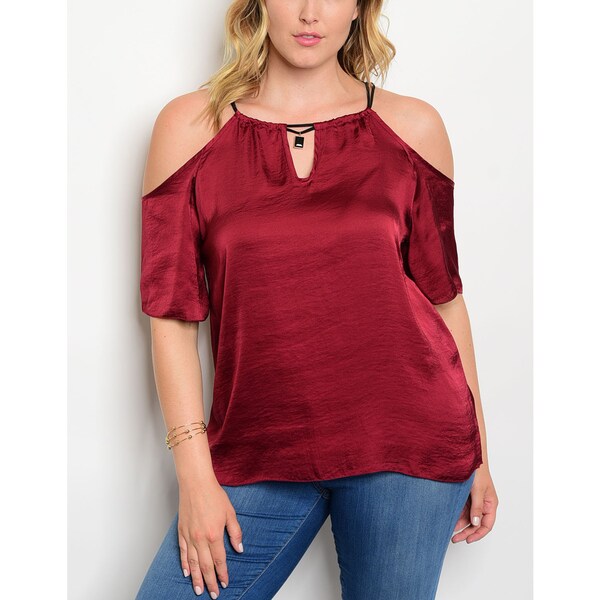 plus size red halter top