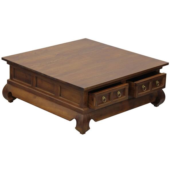 Handmade Nes Fine Furniture Solid Mahogany Wood Oriental Square Coffee Table Indonesia Handmade Nes Fine Furniture Solid Mahogany Wood Oriental Square Coffee Table Indonesia