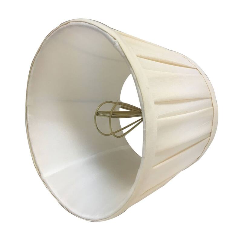 Royal Designs Eggshell English Box Pleat Chandelier Shade, 5" x 6" x 4.5", Clip On-Set of 6