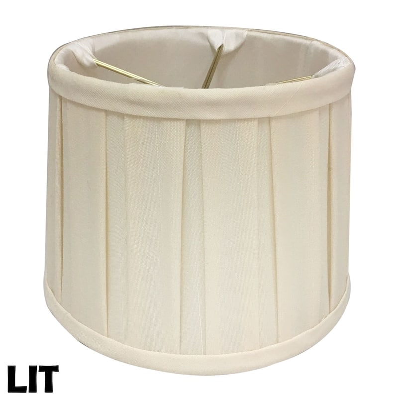 Royal Designs Eggshell English Box Pleat Chandelier Shade, 5" x 6" x 4.5", Clip On-Set of 6