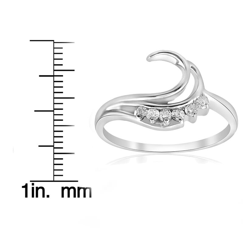 14K White Gold 1/4 ct TDW Diamond Engagement Guard Wrap Ring (I-J,I2-I3)