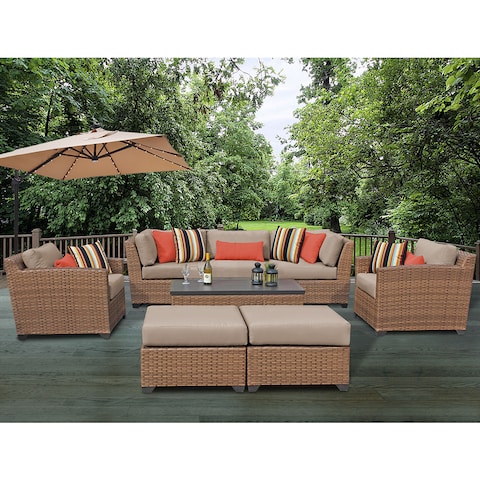 Laguna 8 Piece Outdoor Wicker Patio Furniture Set 08c