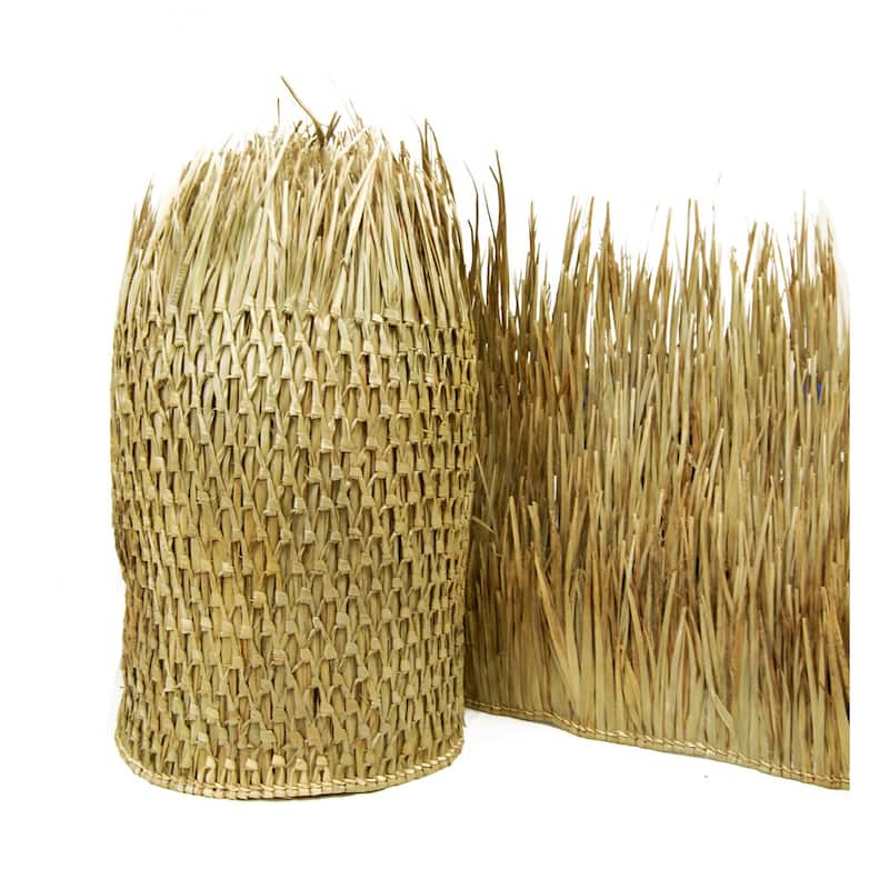 Mexican Palm Thatch Runner Roll Straw Tiki Hut Roof Grass 35" x 60' - 35 in. H x 60 ft. L