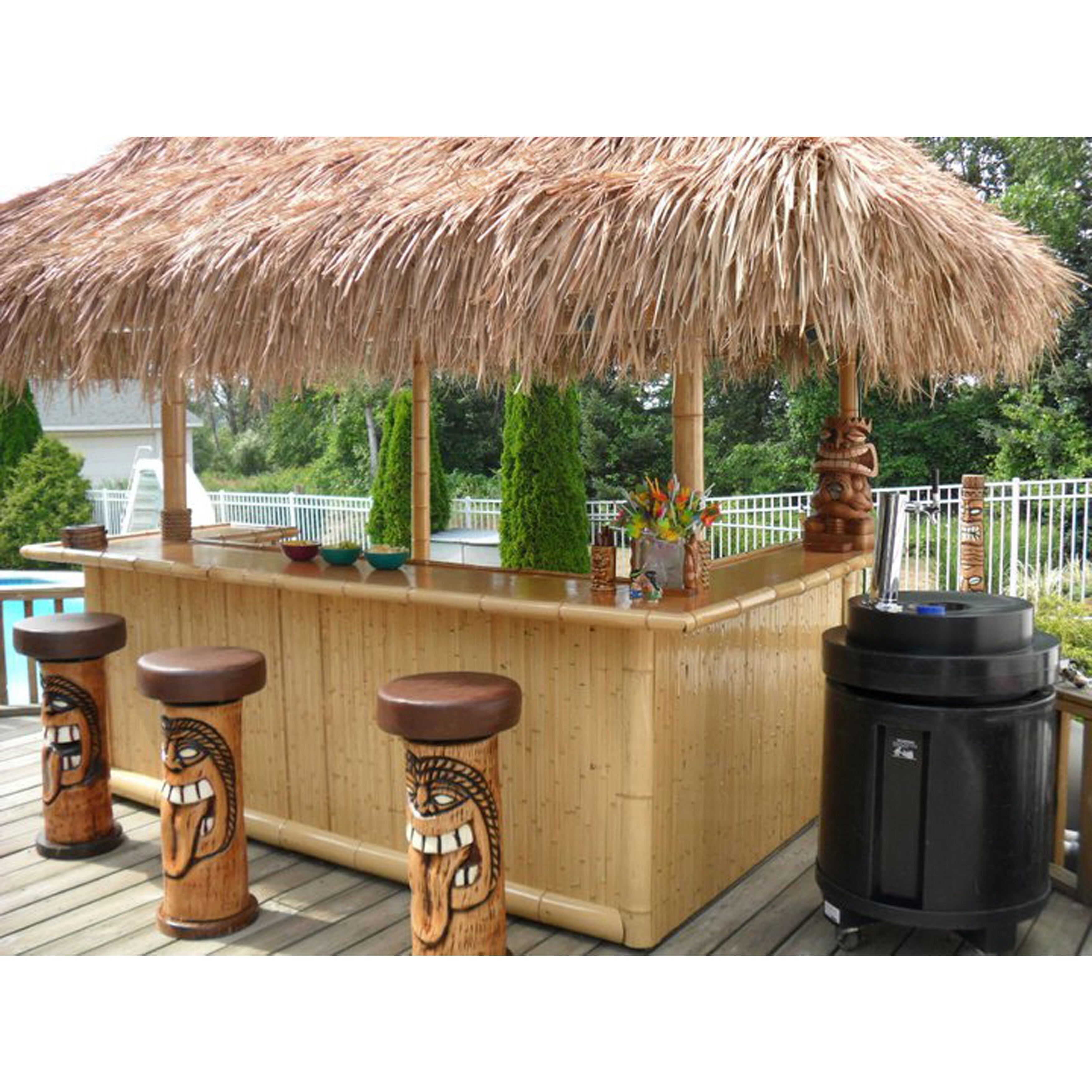 Shop Black Friday Deals On Mexican Palm Thatch Umbrella 9 Overstock 15278017