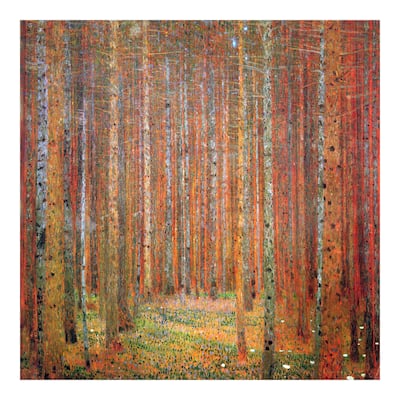 Tannenwald by Klimt Wall Art - Brown/Red