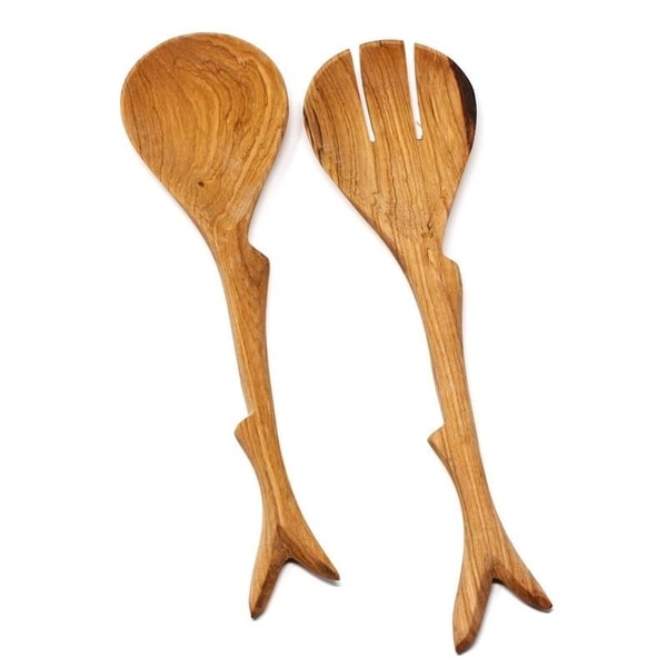 Handmade Sets from Olive Wood in Different Models and sizes Salad Servers 