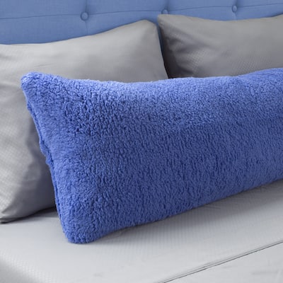 Body Pillow Cover - Soft Sherpa Pillowcase with Side Zipper by Windsor Home