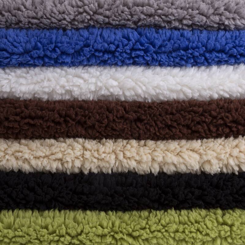 Body Pillow Cover - Soft Sherpa Pillowcase with Side Zipper by Windsor Home