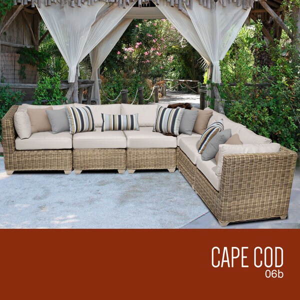 Cape Cod 6 Piece Outdoor Wicker Patio Furniture Set 06b Free Cape Cod 6 Piece Outdoor Wicker Patio Furniture Set 06b Free Shipping Today Com 21748646