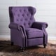preview thumbnail 4 of 19, Walder Tufted Nailhead Fabric Recliner by Christopher Knight Home