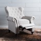 preview thumbnail 12 of 19, Walder Tufted Nailhead Fabric Recliner by Christopher Knight Home