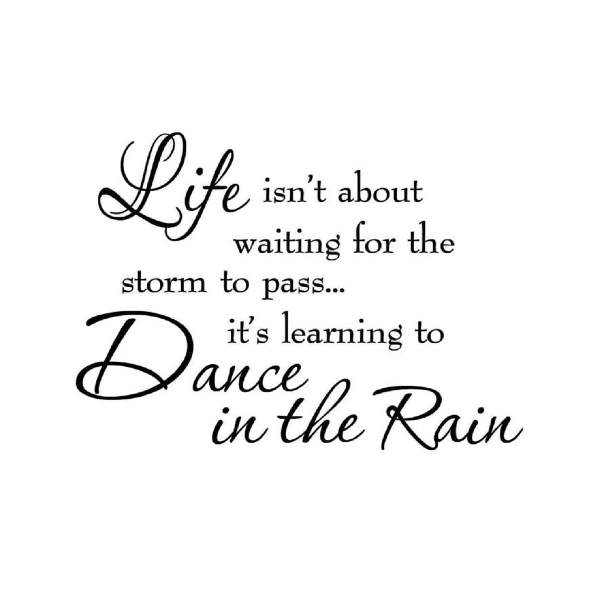 Life Isn't About Waiting for the Storm To Pass Its Learning To Dance In The  Rain Vinyl Wall Decal Inspirational Quotes - Bed Bath \u0026 Beyond - 15279411, image size:1209x1209