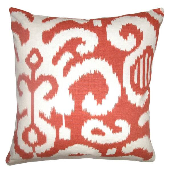 Teora Ikat 24inch Down Feather Throw Pillow Flame Overstock 15283570