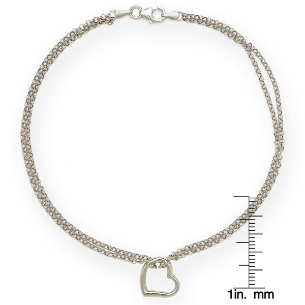 14k white gold ankle bracelet