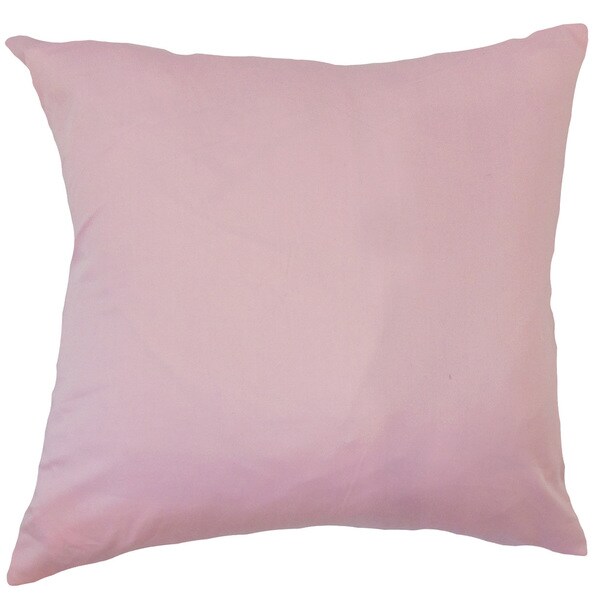 Willene Solid 22-inch Down Feather Throw Pillow Pink