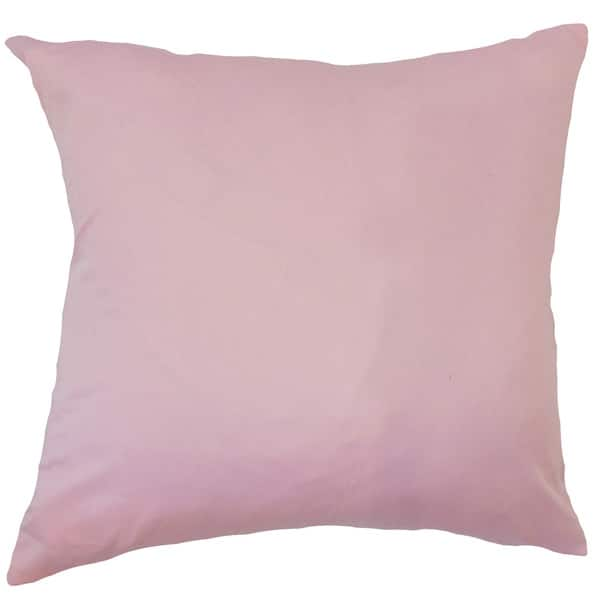 Solid Plain Pink Throw Pillow