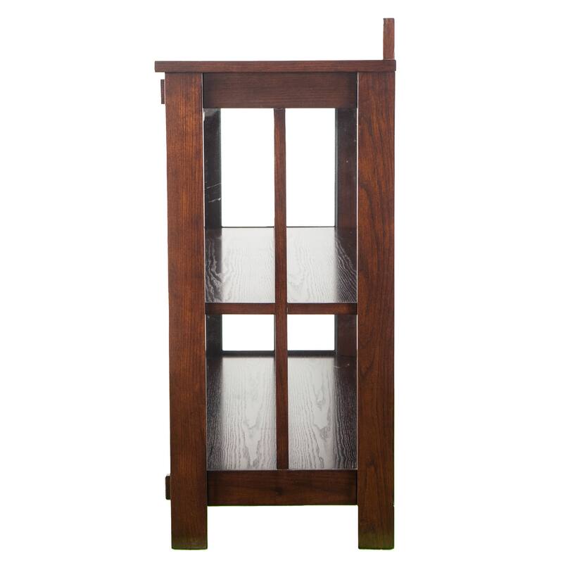 SEI Furniture Waverly Mission Faux Slate Buffet Sideboard Display Accent Cabinet
