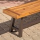 preview thumbnail 4 of 24, Carlisle Outdoor Acacia Dining Bench by Christopher Knight Home