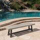 preview thumbnail 7 of 24, Carlisle Outdoor Acacia Dining Bench by Christopher Knight Home
