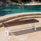 preview thumbnail 12 of 24, Carlisle Outdoor Acacia Dining Bench by Christopher Knight Home