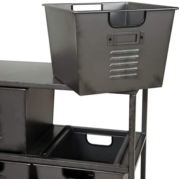 Shop Furniture Of America Copern Industrial Grey Metal 6 Bin